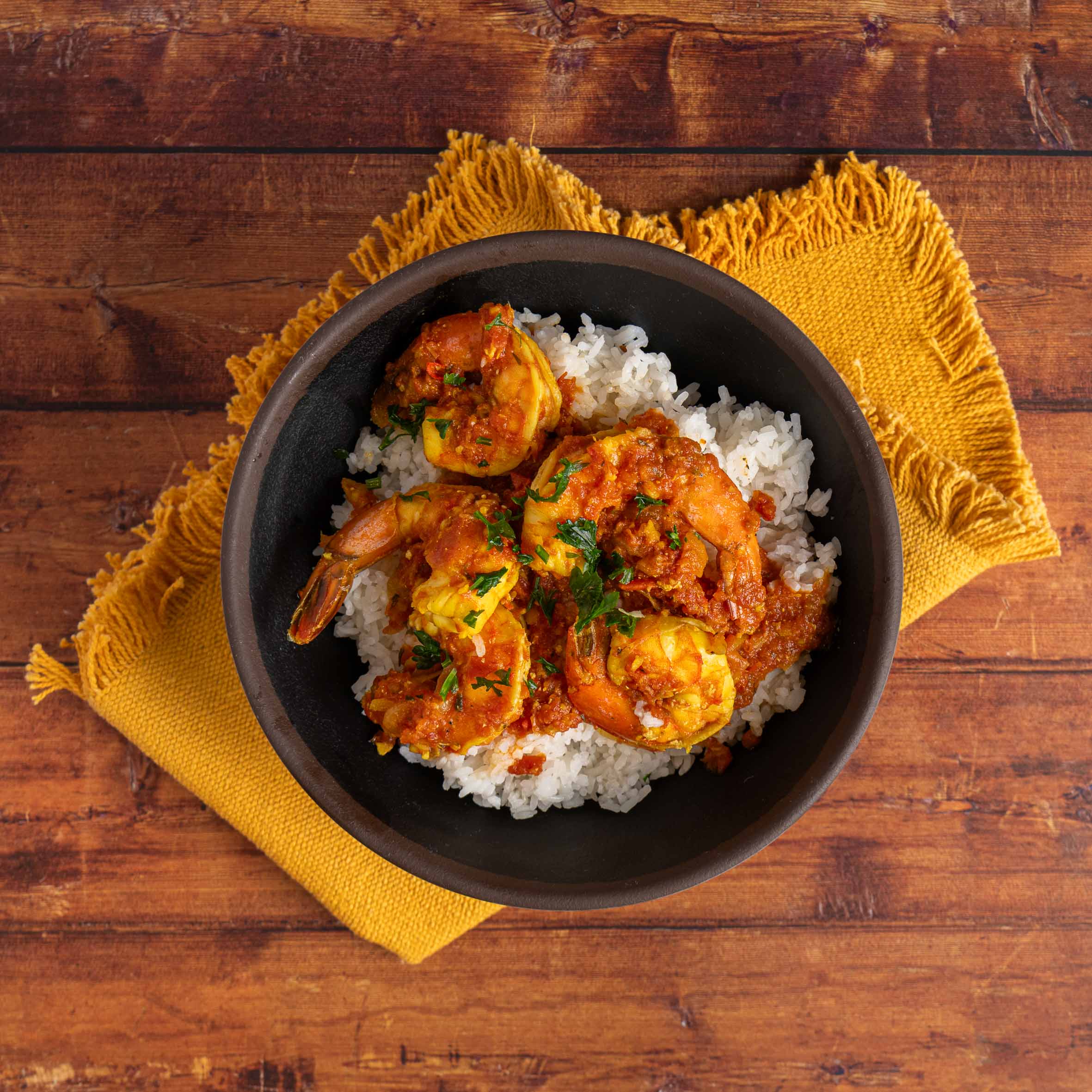 Rougail crevette à la Perline